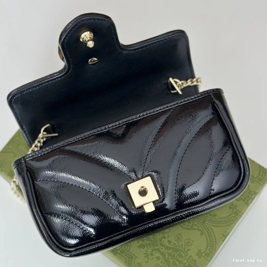 First bag ru belt GG bag-16.5*10*5cm Gucci Marmont 0715